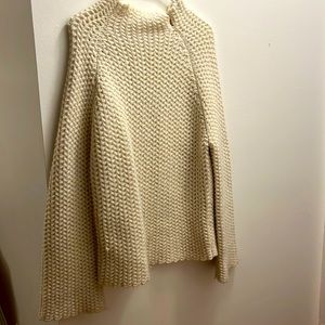 White knit sweater